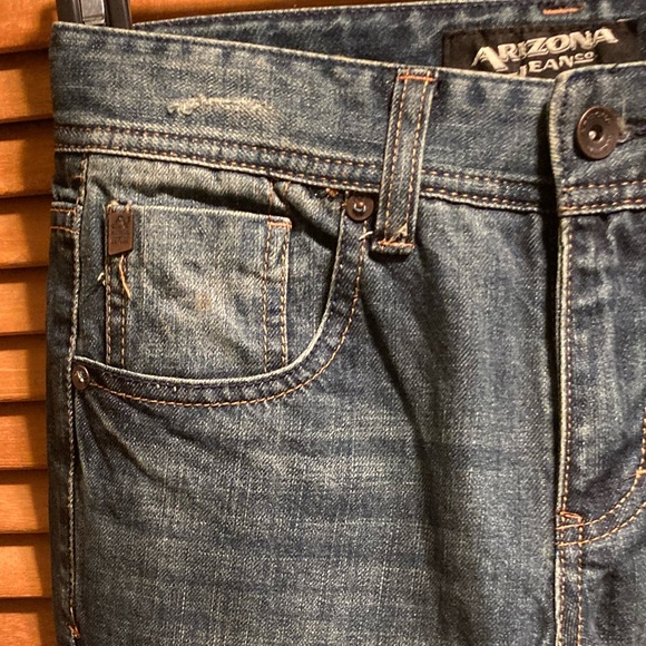 Arizona Straight Fit Blue Denim Jeans - Picture 3 of 13